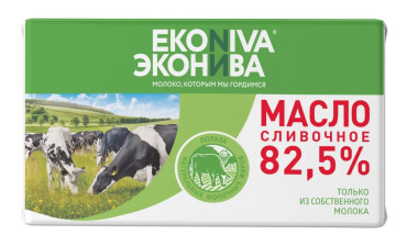 Масло традиционное сливочное 82,5%, Эконива, 350гр Масло традиционное сливочное 82,5%, Эконива, 350гр